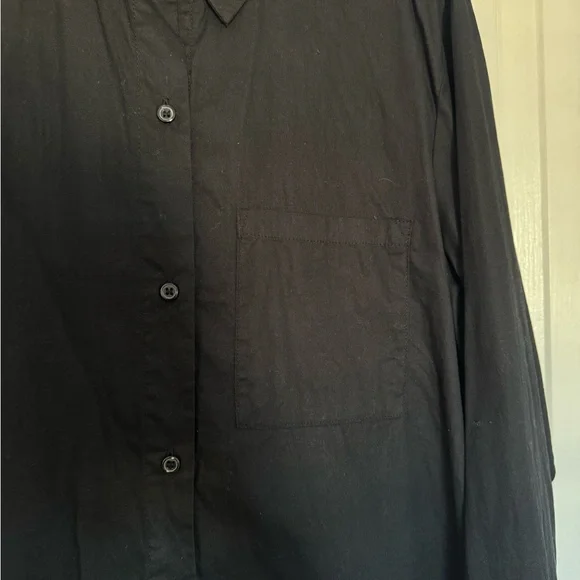 H&M Black Button-Up Collared Shirt - Picture 3 of 5